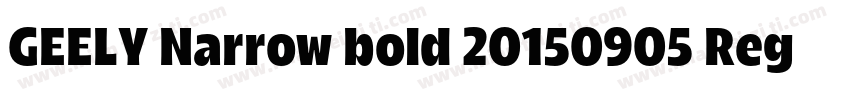 GEELY Narrow bold 20150905 Regular字体转换